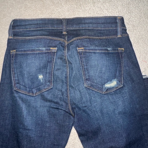 J Brand Stretchy Distressed Blue Cropped Skinny Jean - Picture 7 of 7